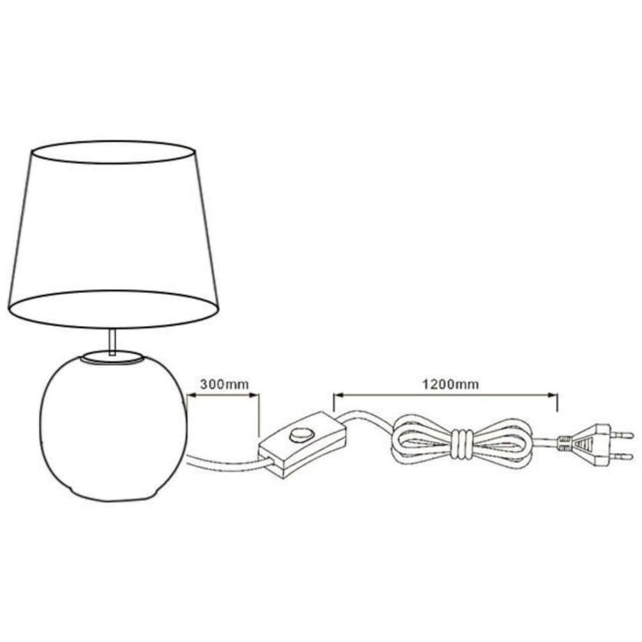Nocna LAMPKA stojąca SOPHIA R50821015 RL Light stołowa LAMPA abażurowa na biurko ceramiczna zielona złota, RL Light