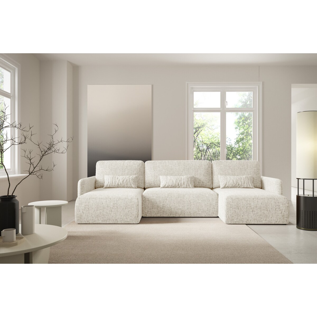 Narożnik LIVELLO U z funkcją spania Kolor: IMO 05