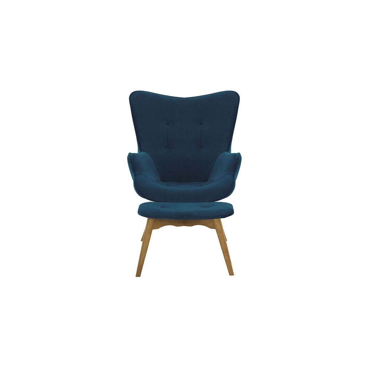 Fotel z podnóżkiem Ducon Velvet-Kronos 9