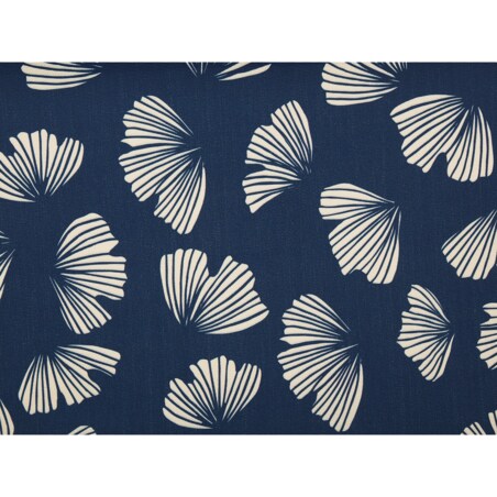 Zestaw 2 tkanin leżakowych wzór w kwiaty ciemnoniebieski ANZIO / AVELLINO