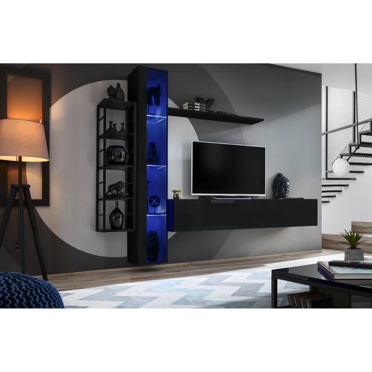 Meblościanka SWITCH MET VII czarna