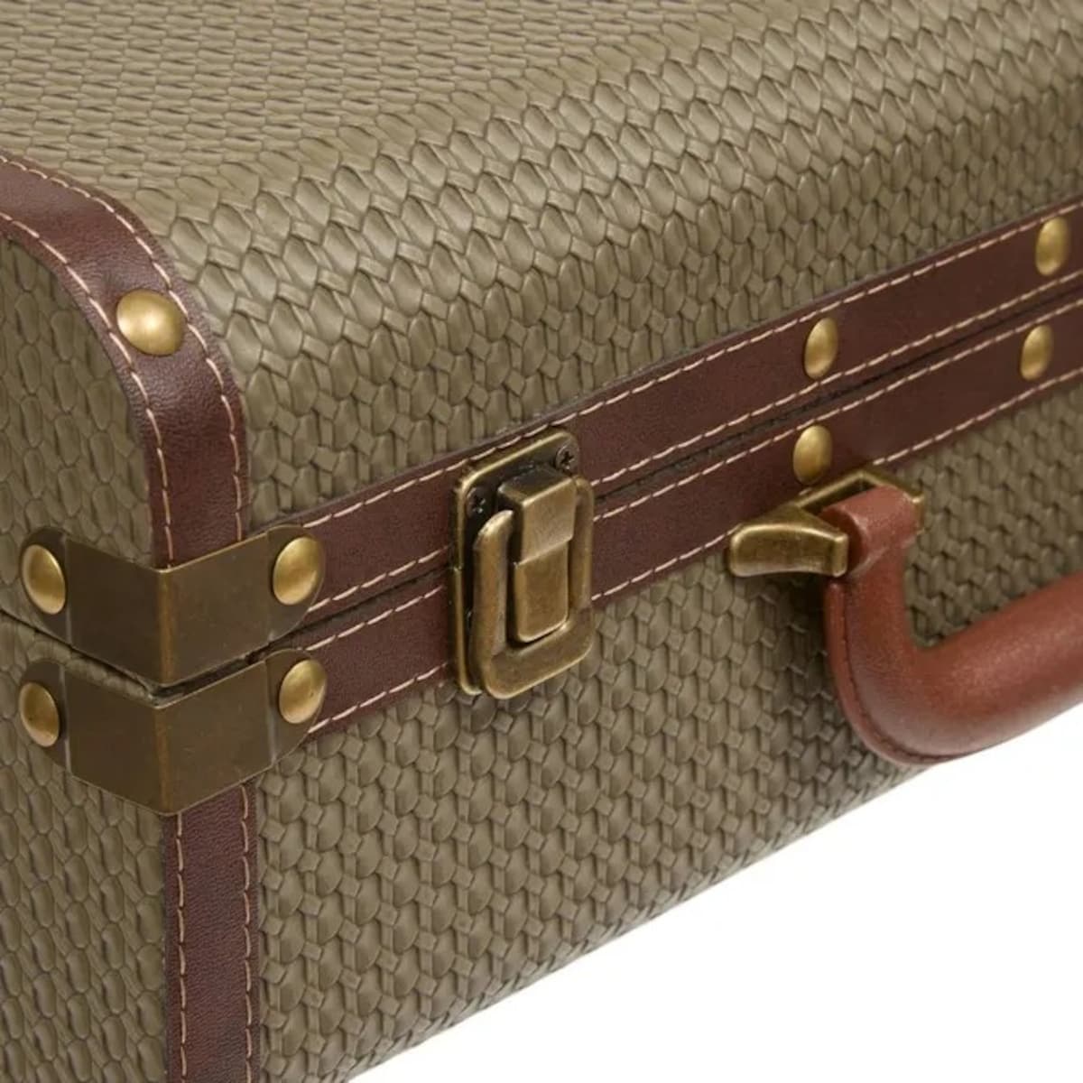 Komplet 2 szt. kufrów retro, khaki, Bonie, 40/45 cm