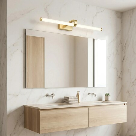 Kinkiet App1886-1W 60Cm Led Złoty Szczotkowany, Aluminium, Tworzywo Sztuczne