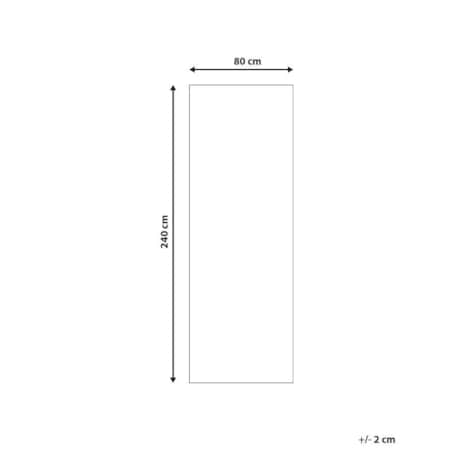 Dywan 80 x 240 cm czerwony VADKADAM