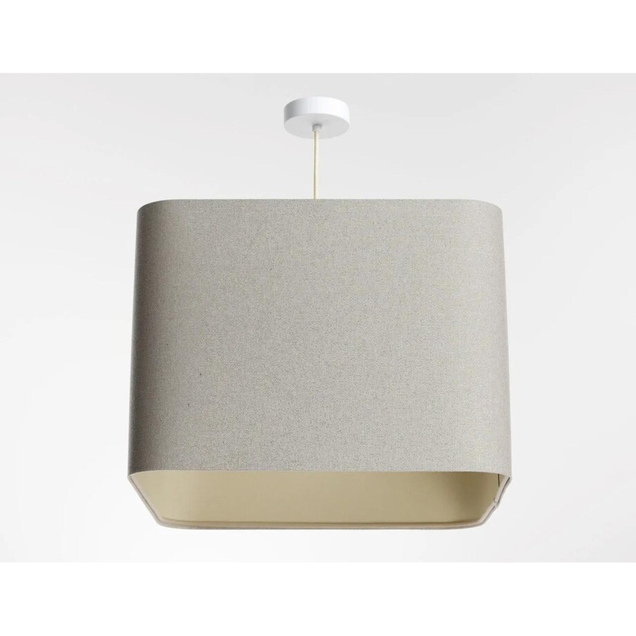 Lampa wisząca KWADRO LEN 007-40w25 jasnobeżowa