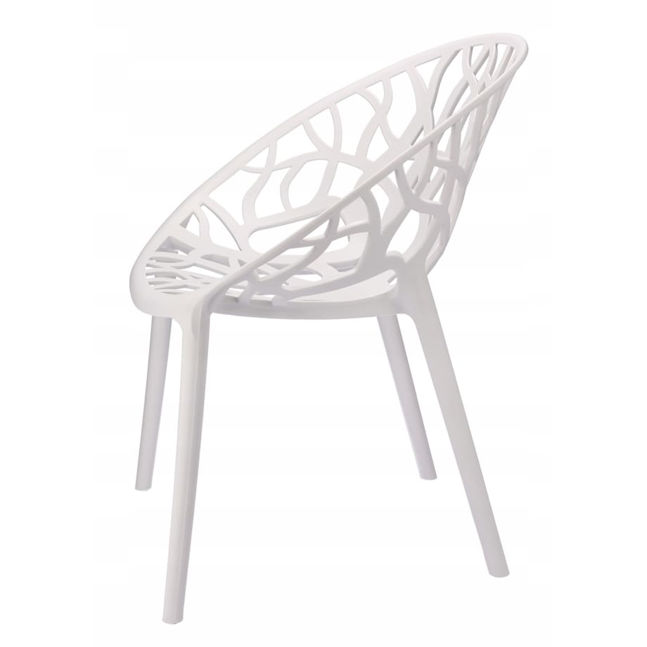Krzesło eleganckie plastikowe ALBERO białe