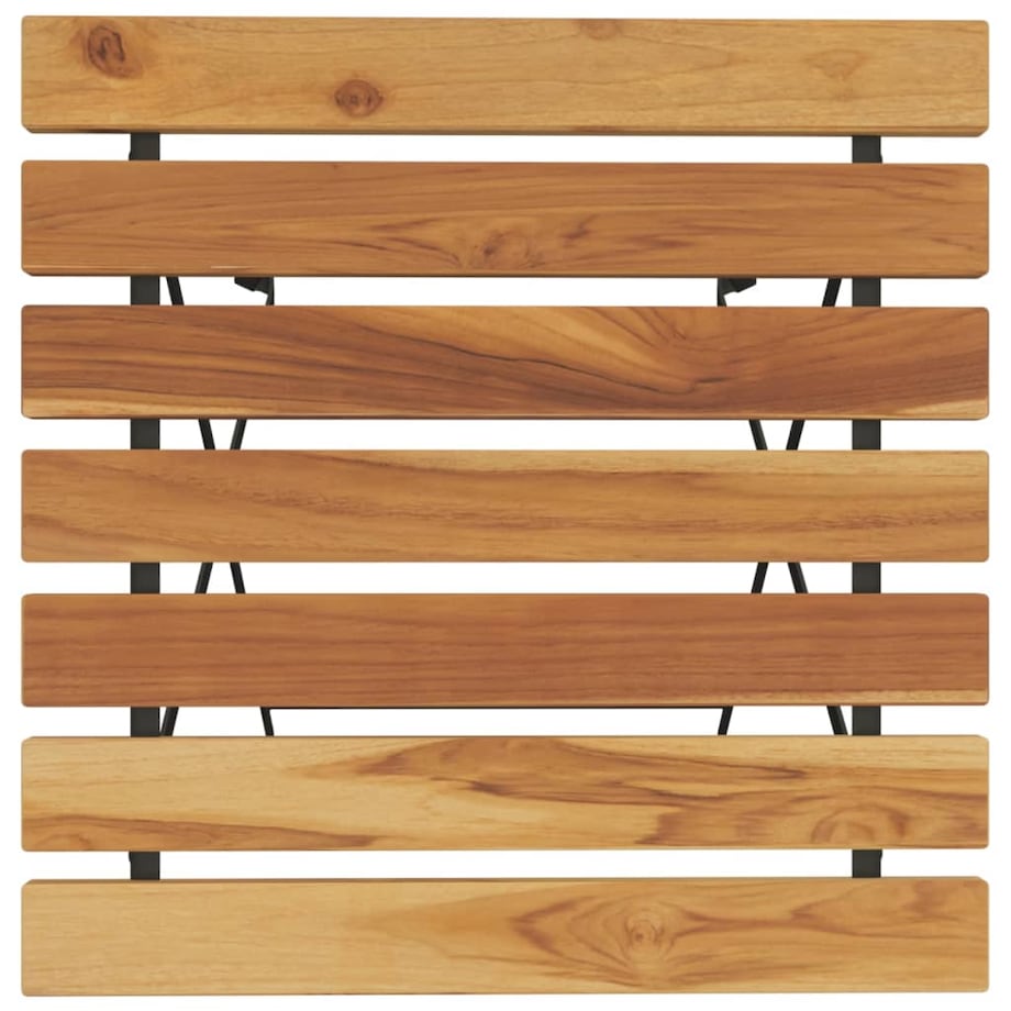 vidaXL Składany stolik bistro, 55x54x71 cm, lite drewno tekowe i stal