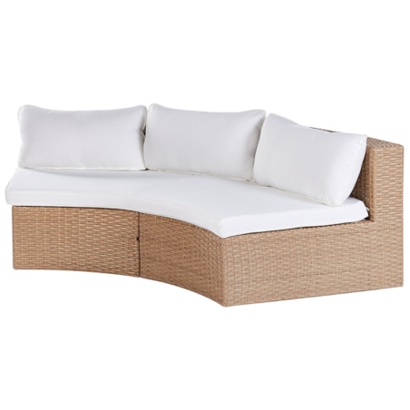 Zestaw ogrodowy ze stolikiem dla 9 osób SEVERO Technorattan Piaskowy