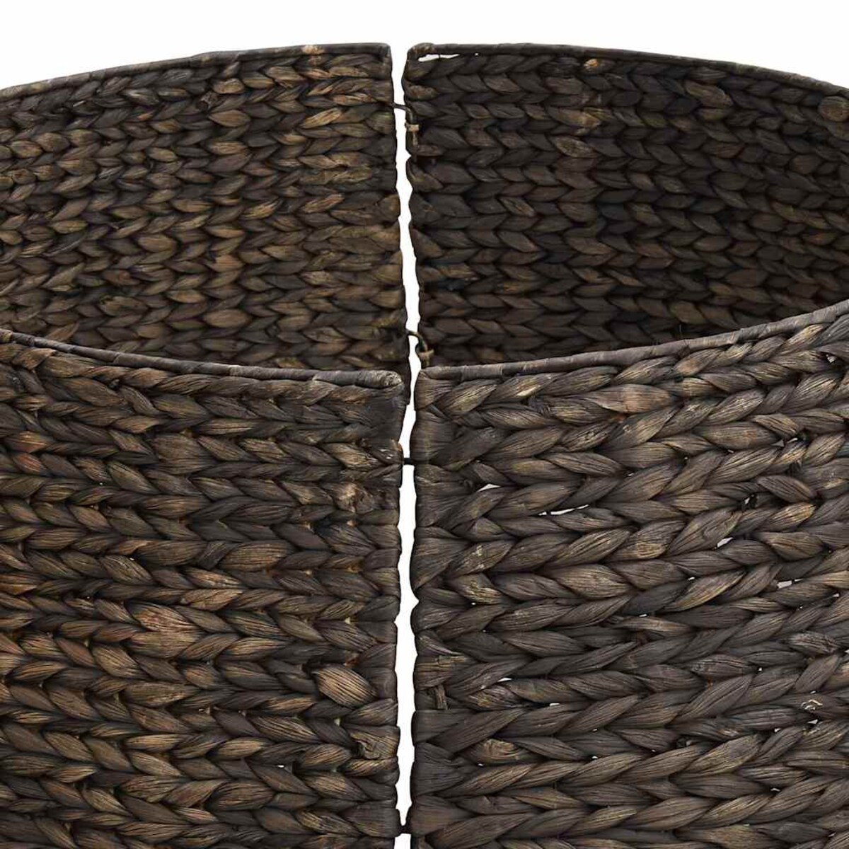 vidaXL Kołnierz do Choinki Czarny 105 x 105 x 28 cm Hiacynt wodny