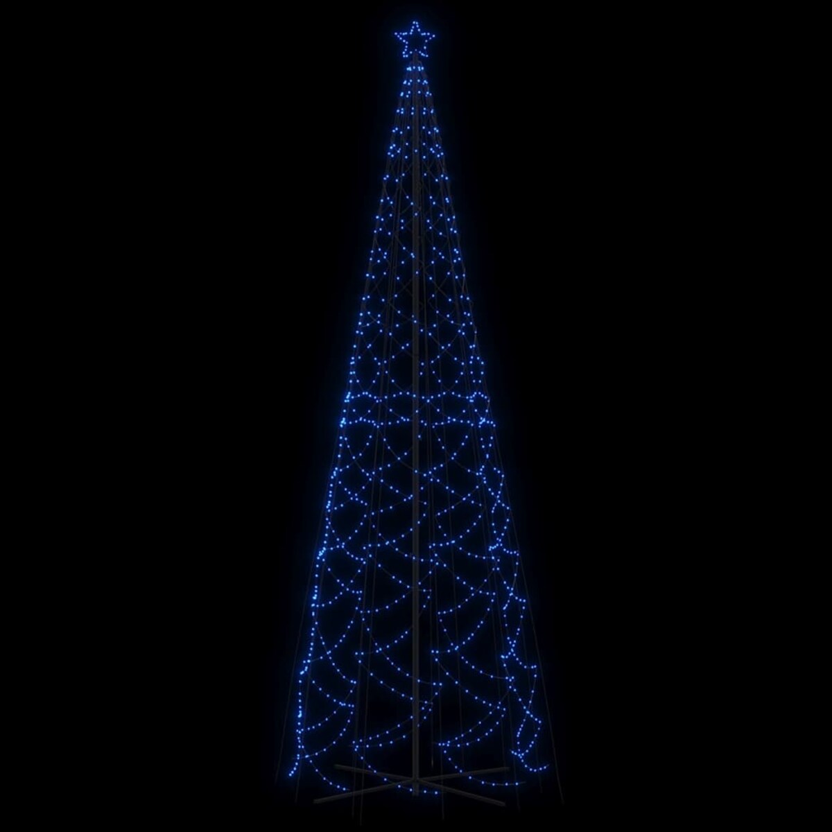 vidaXL Choinka stożkowa, 1400 niebieskich diod LED, 160x500 cm