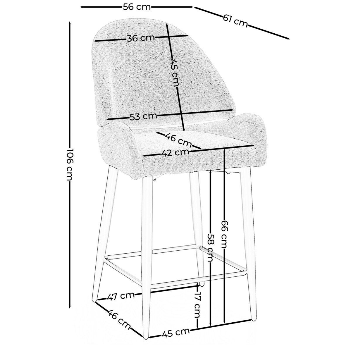 Hoker tapicerowany welurowy do salonu BERGAMO granatowy
