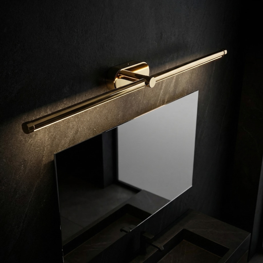 Kinkiet App1891-1W 80 Cm Led Złoty, Metal, Tworzywo Sztuczne