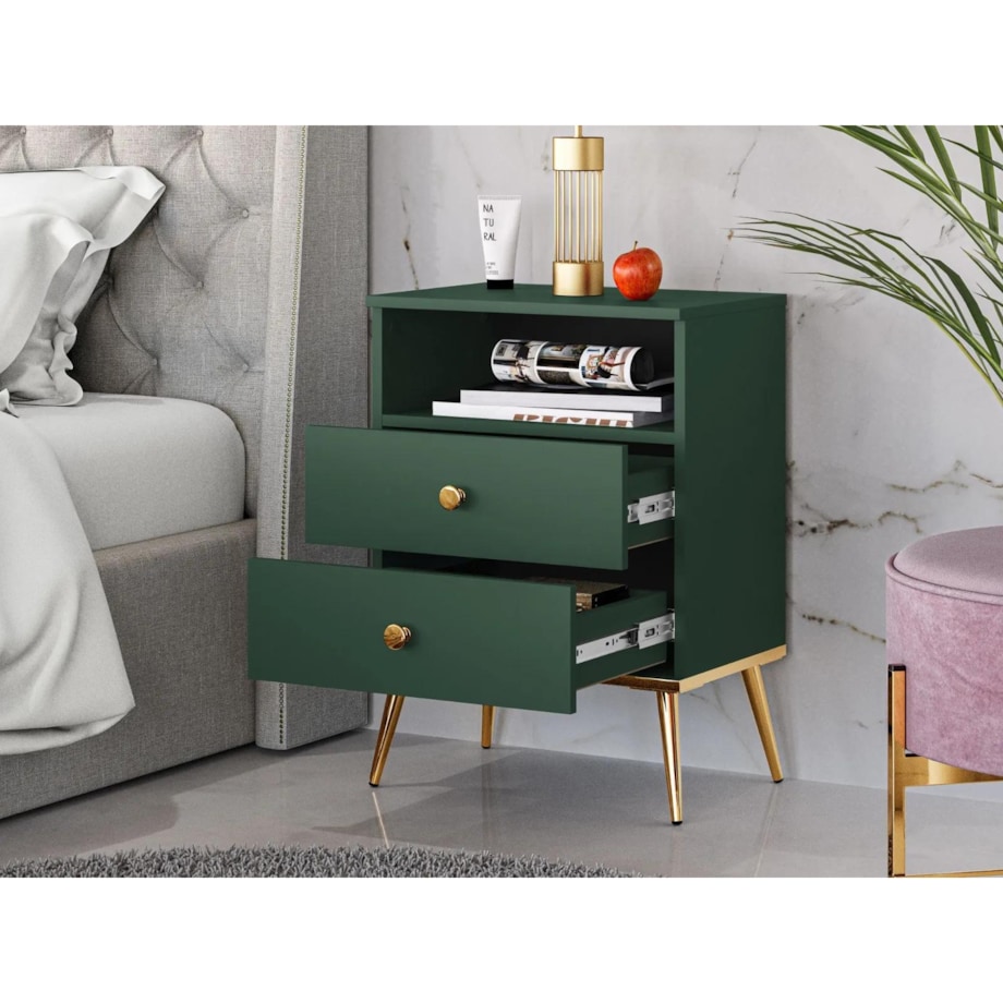 Szafka nocna GRIN 2S zielona