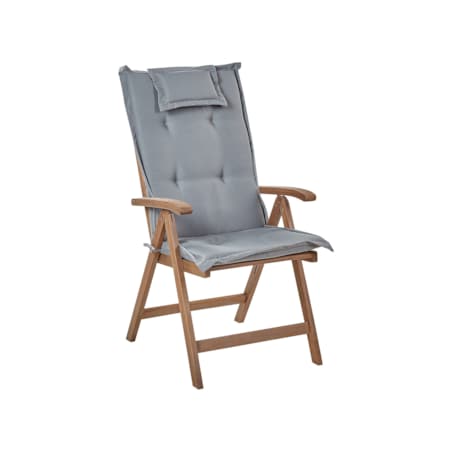 Zestaw ogrodowy dla 6 osób AMANTEA z poduszkami Drewno akacjowe Szary