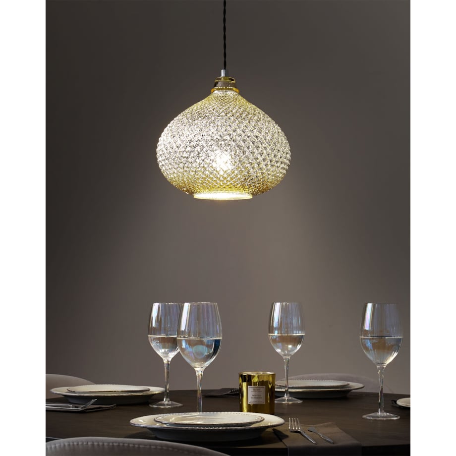 Lampa wisząca MADON Szkło Złoty