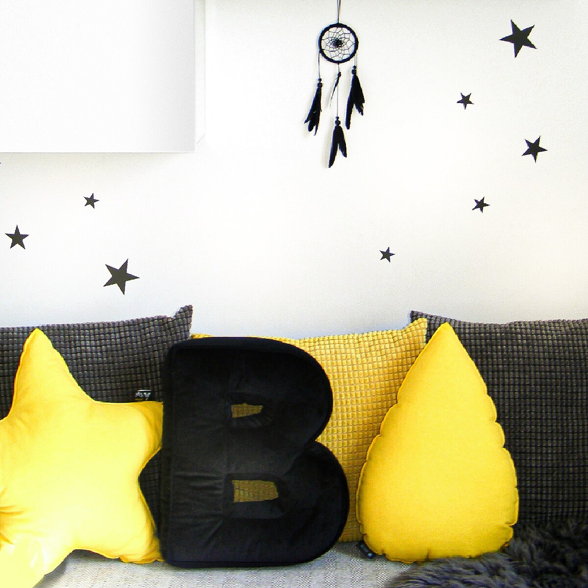 Zestaw naklejek Mini Stars black, 40x40 cm