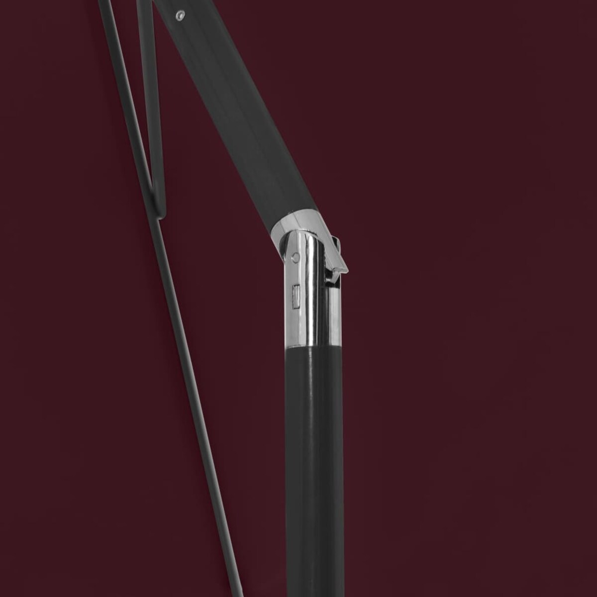 vidaXL Parasol plażowy, bordowy, 180x120 cm