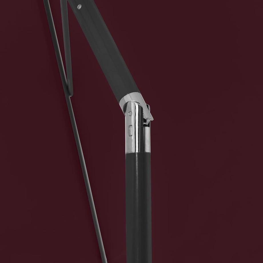 vidaXL Parasol plażowy, bordowy, 180x120 cm