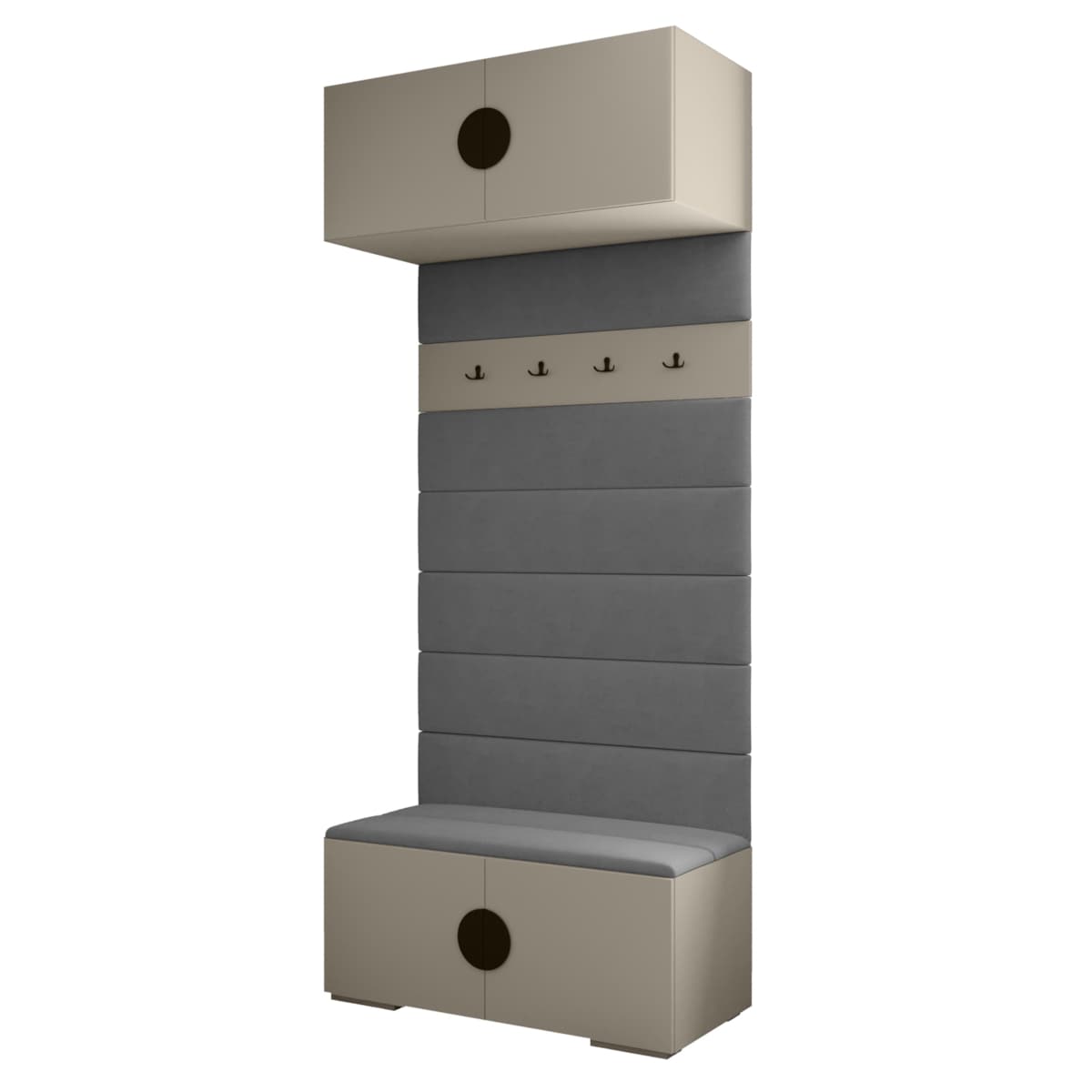 Garderoba do przedpokoju INOVA 4 kaszmir+czarny+manila16