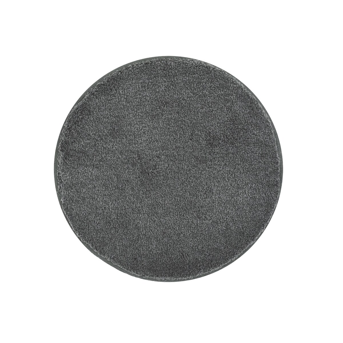 KLEINE WOLKE Relax Dywanik łazienkowy okrągły szary 80 cm wysokie runo 30mm