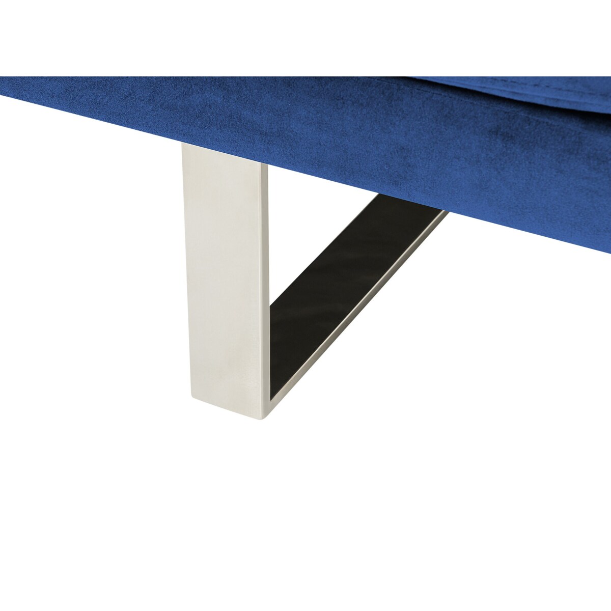 Sofa rozkładana welurowa granatowa YORK