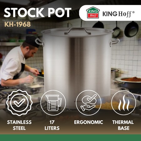 Kinghoff garnek gastronomiczny z pokrywą 98l KH1968