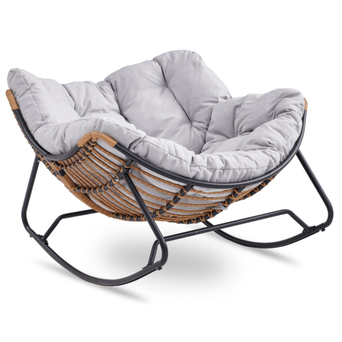 Fotel Leżak Ogrodowy Bujany Bujak Leżanka Do Salonu Na Taras ELTON Szary