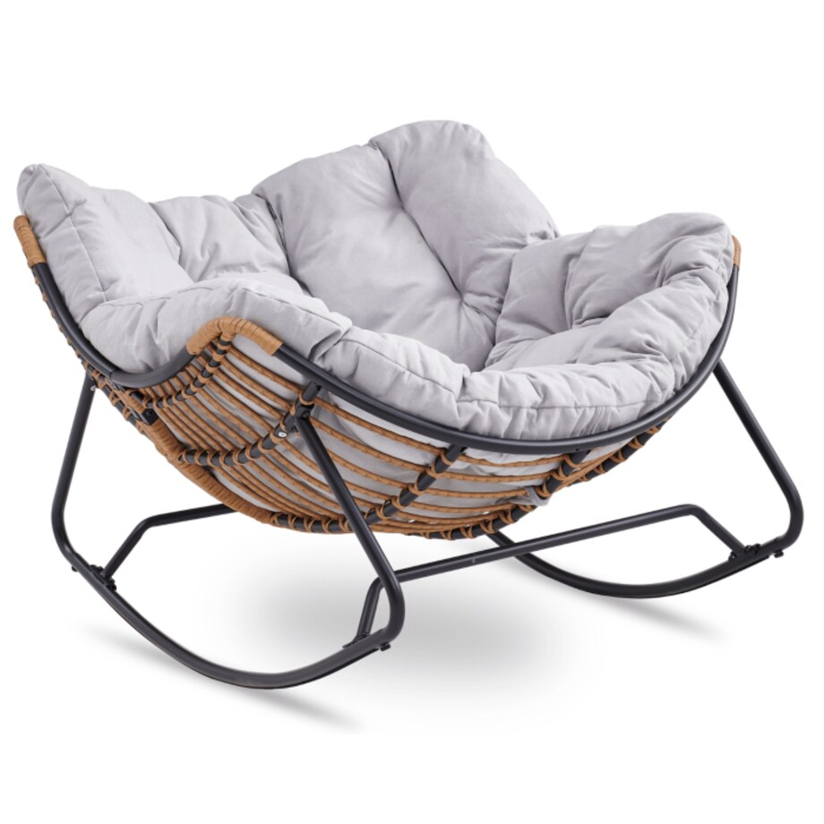 Fotel Leżak Ogrodowy Bujany Bujak Leżanka Do Salonu Na Taras ELTON Szary