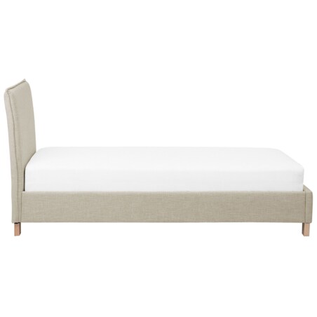 Łóżko tapicerowane 90 x 200 cm beżowe SENNEZ