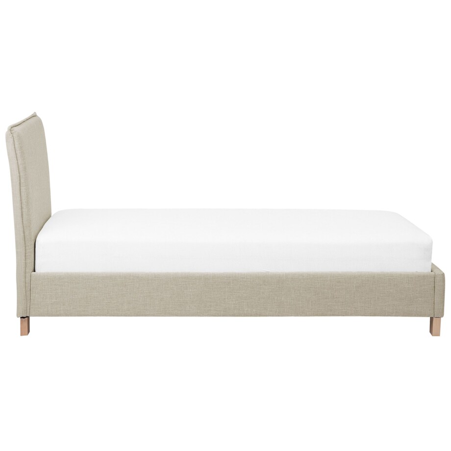 Łóżko tapicerowane 90 x 200 cm beżowe SENNEZ