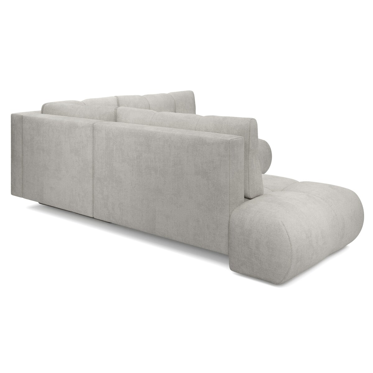 Narożnik pikowany, rozkładany z funkcją spania SOHI, Flow 16 - jasny szary