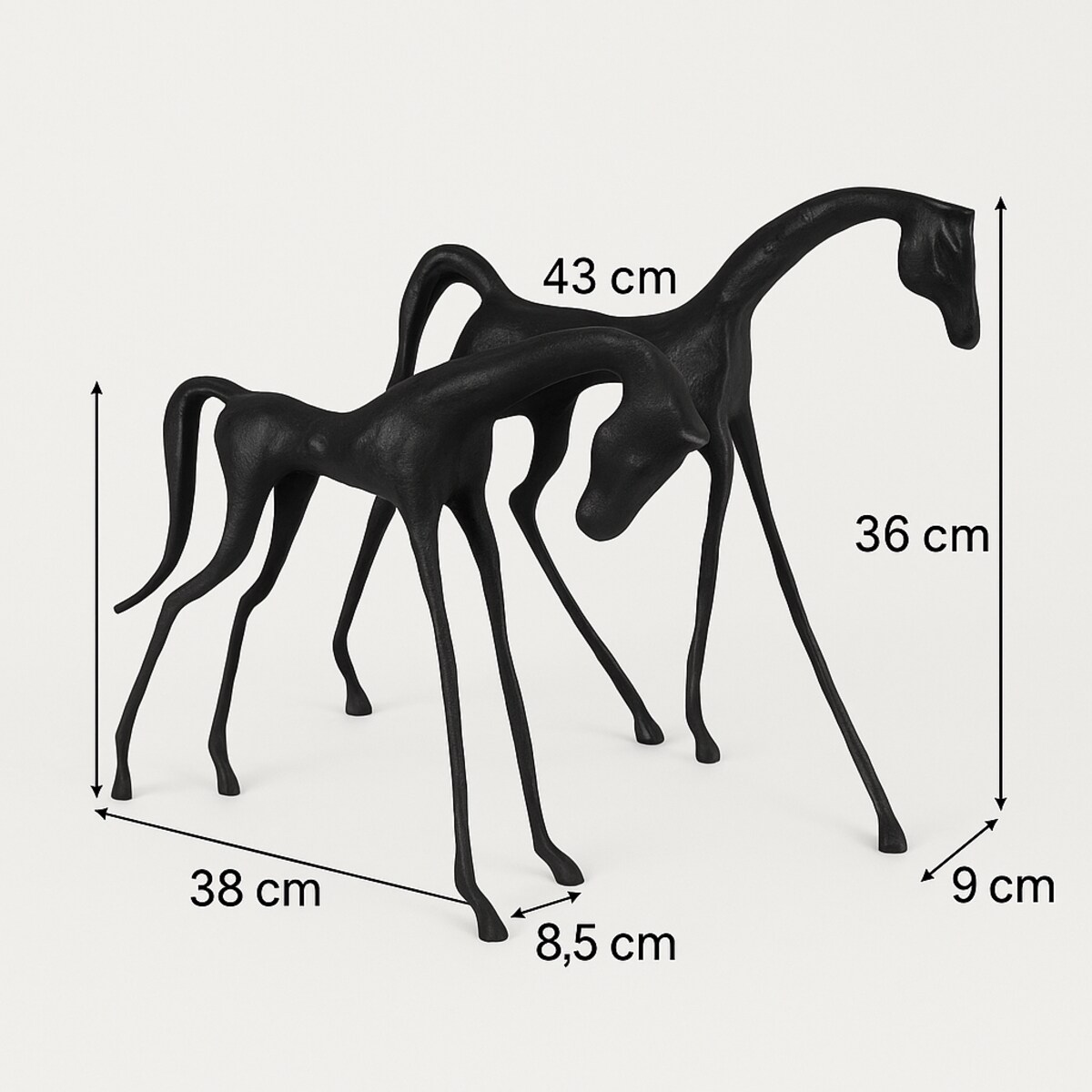 FIGURKA DEKORACYJNA COCO L CZARNY