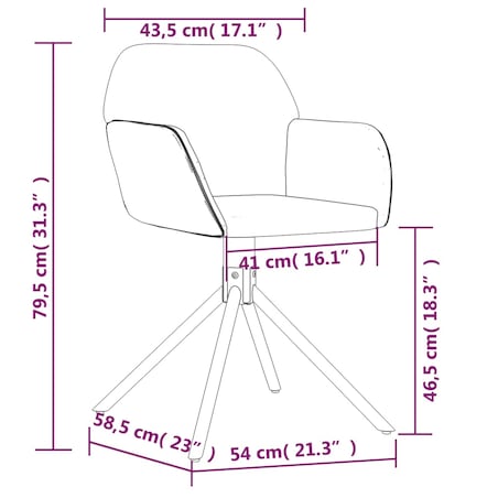 vidaXL Obrotowe krzesła stołowe, 2 szt., czarne, aksamitne