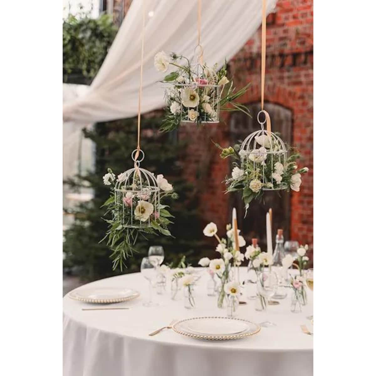 Klatka dekoracyjna, 24 cm, biały