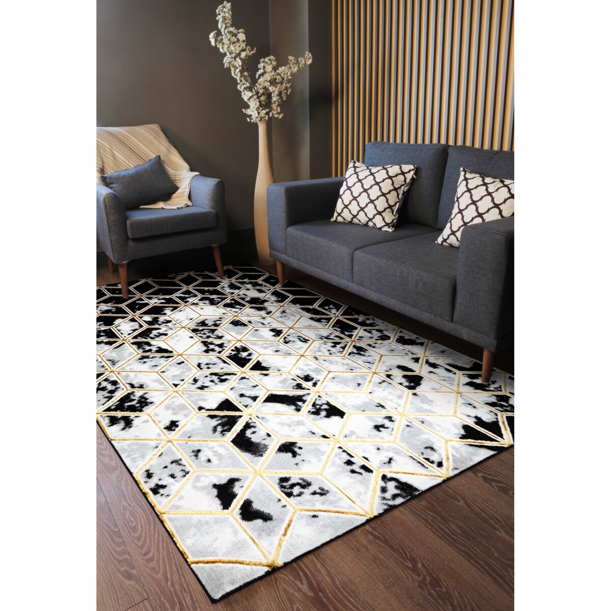 Dywan ALLURE 1966 Cube kostka - Strukturalny, 120x170 cm