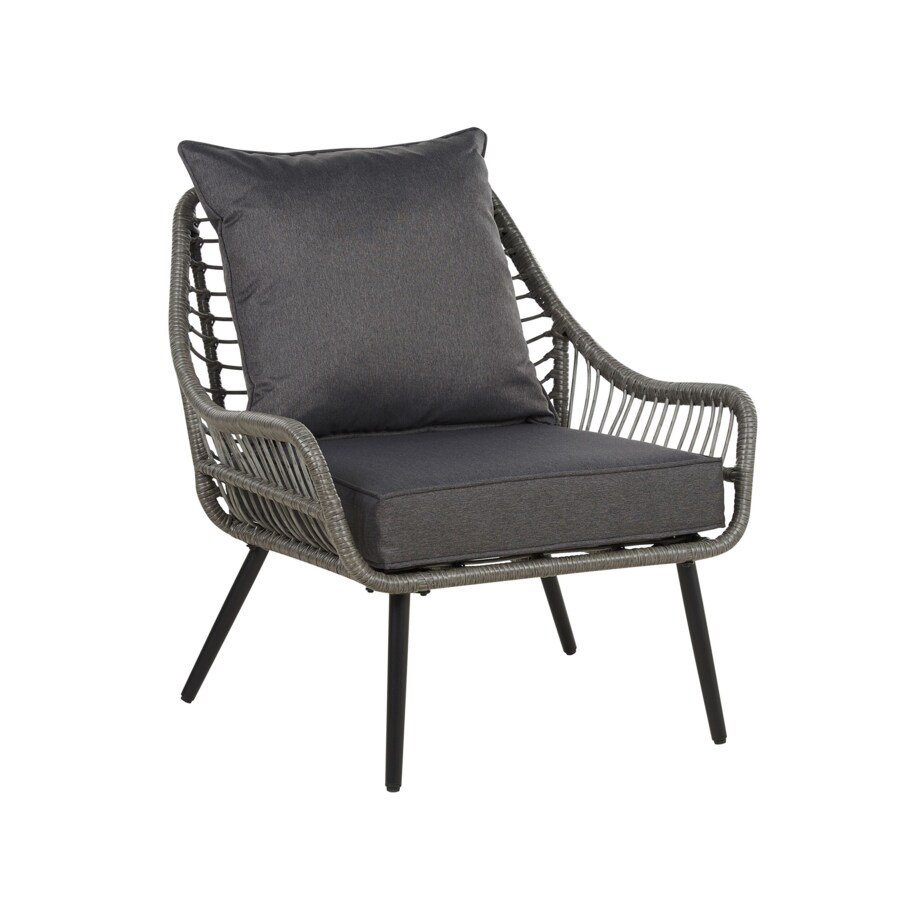 Zestaw mebli balkonowych z poduszkami LAURETO Technorattan Szary