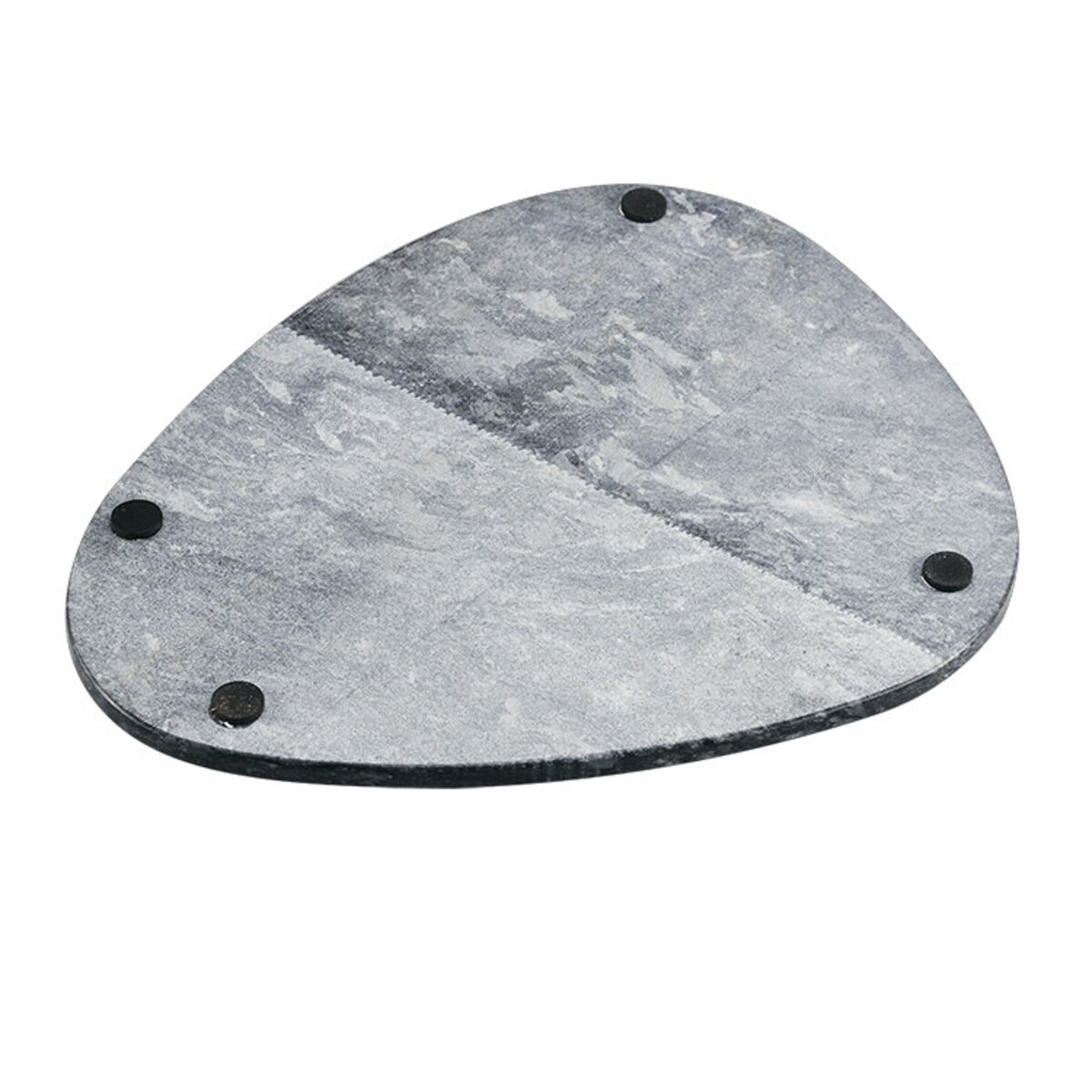 Talerz do serwowania z polerowanego marmuru, 25 x 25 cm