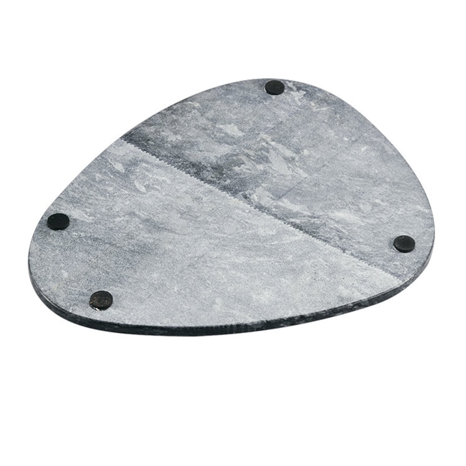 Talerz do serwowania z polerowanego marmuru, 25 x 25 cm