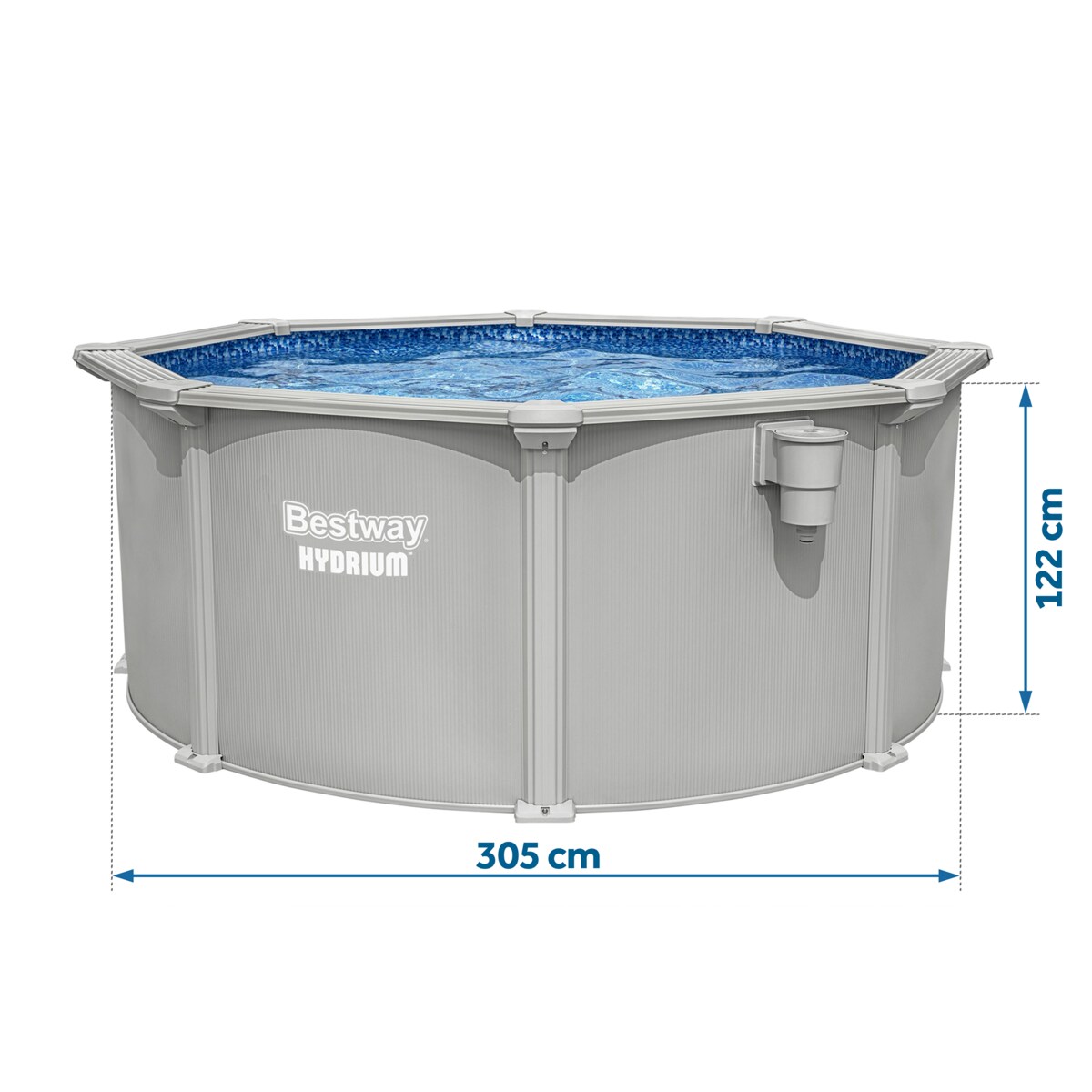 Basen stelażowy Hydrium 305x122 Bestway 56566 całoroczny zestaw 13w1