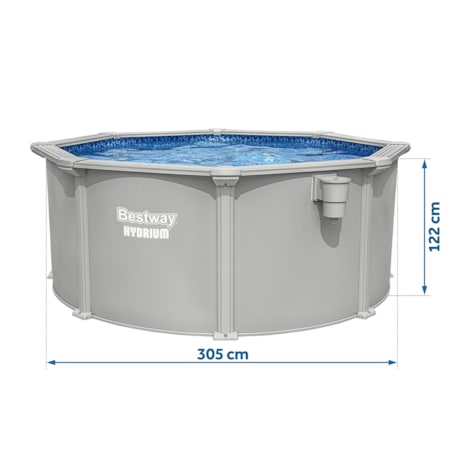 Basen stelażowy Hydrium 305x122 Bestway 56566 całoroczny zestaw 13w1