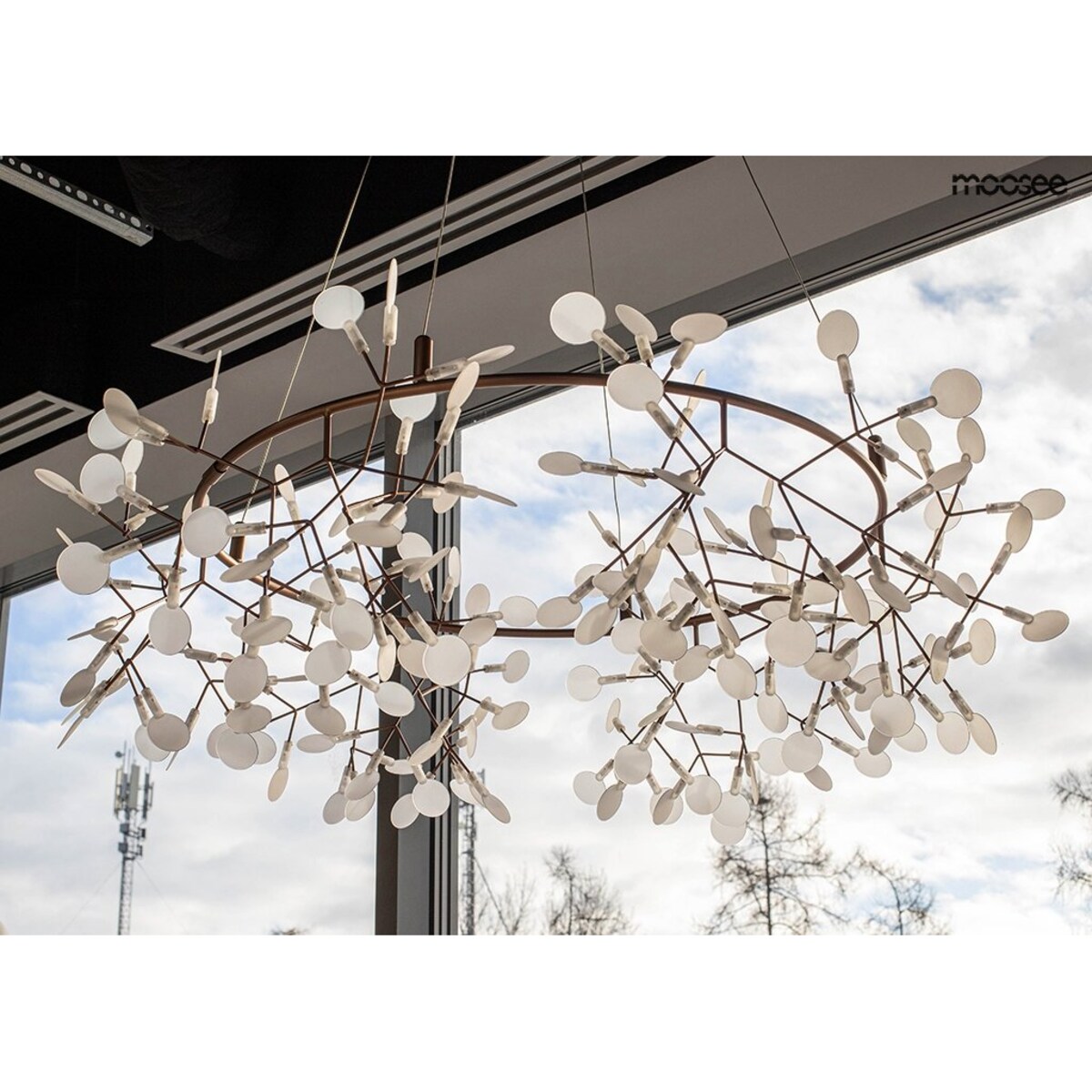 Wisząca lampa Flora MSE010100251 LED 64,8W nad stół czarna