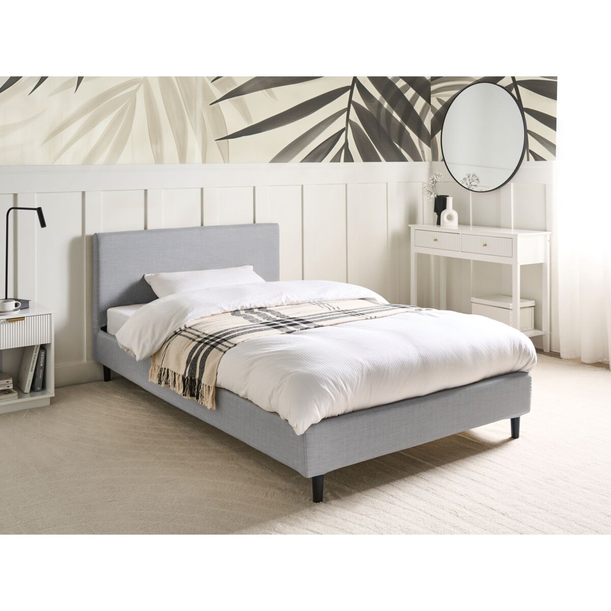 Łóżko FITOU 120 x 200 cm Jasnoszary