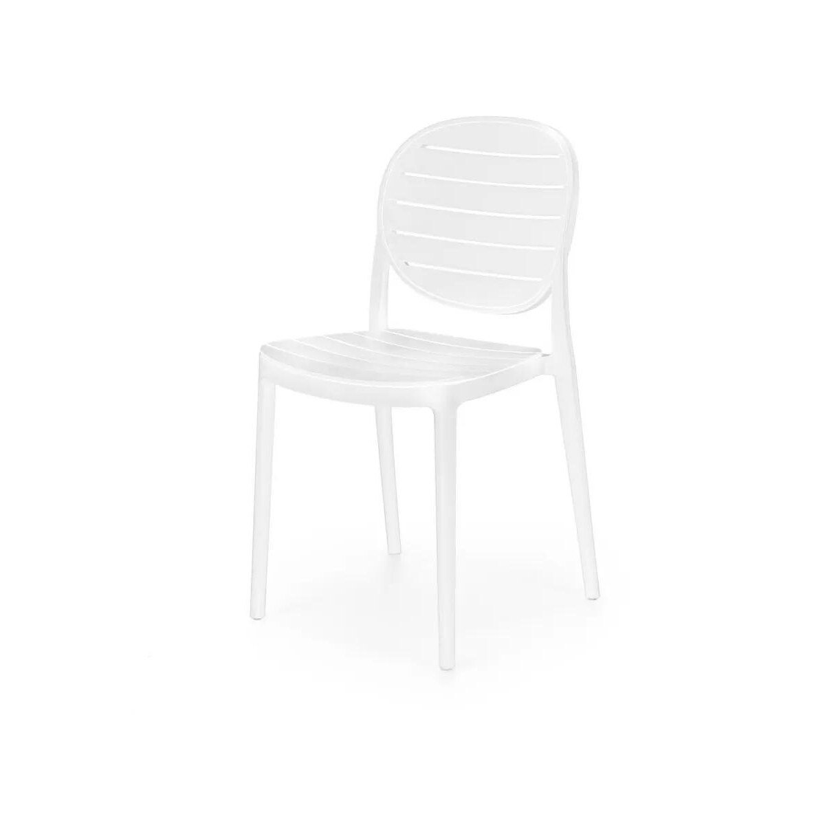 Krzesło K529 białe z tworzywa PVC