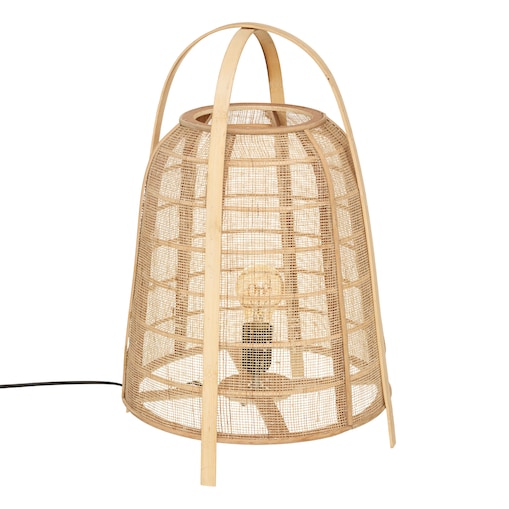 Lampka nocna w kształcie lampionu CARMEN, bambusowy klosz, wys. 49 cm