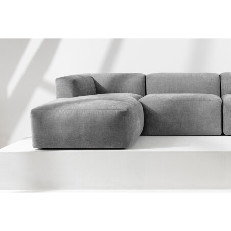 KONSIMO BUFFO Narożnik prawy z niezwykle miękkim i wygodnym siedziskiem, kolor jasny popielaty