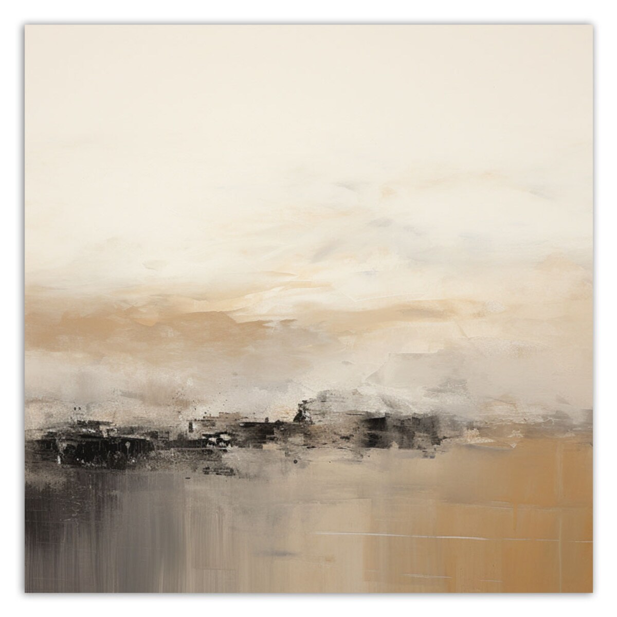 Abstrakcyjny Obraz do salonu sypialni kuchni biura loftu Tekstura Beżowy Złoty 60x60