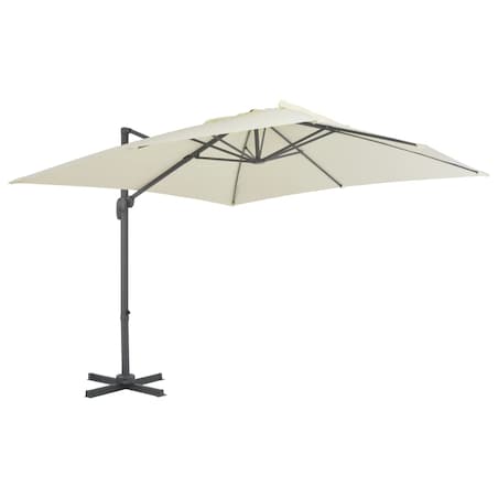 vidaXL Parasol wiszący z aluminiowym słupkiem, 300x300 cm, piaskowy