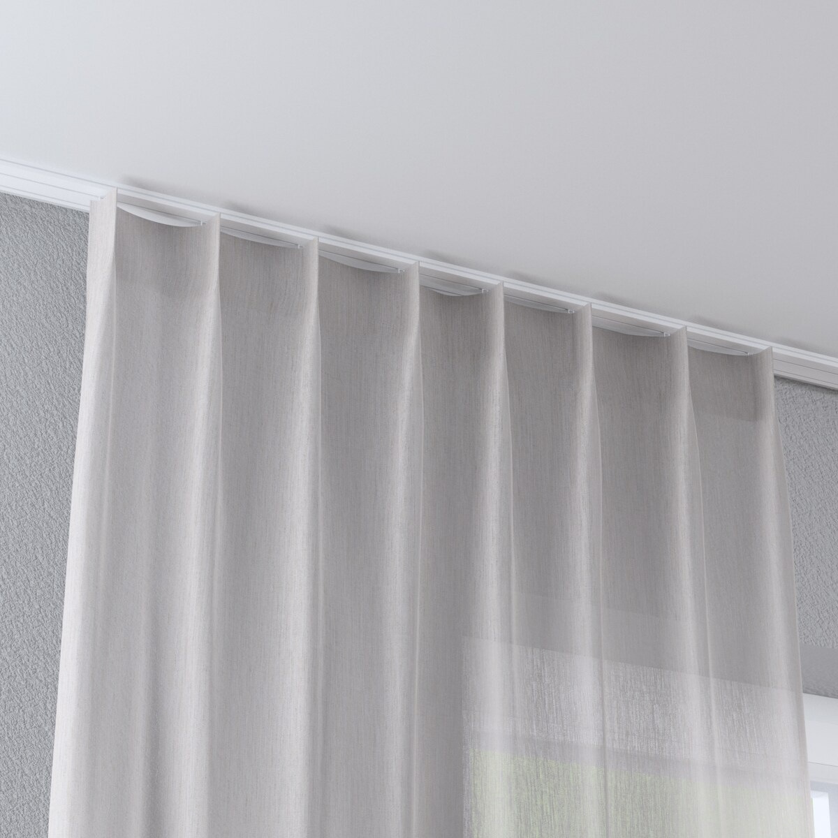 Zasłona na haczykach flex pojedynczych 130x260 ecru