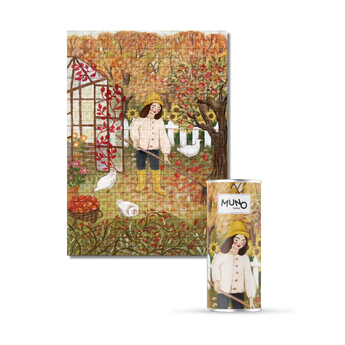 Muno Puzzle "Spadające Jabłka" by Asia Spettel Puzzle 500 el. w ozdobnej tubie