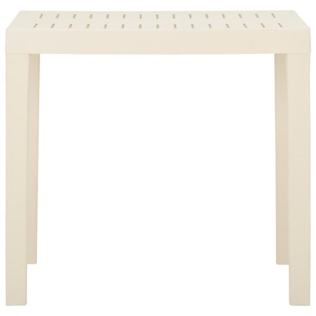 vidaXL Stolik ogrodowy, biały, 79 x 65 x 72 cm, plastikowy